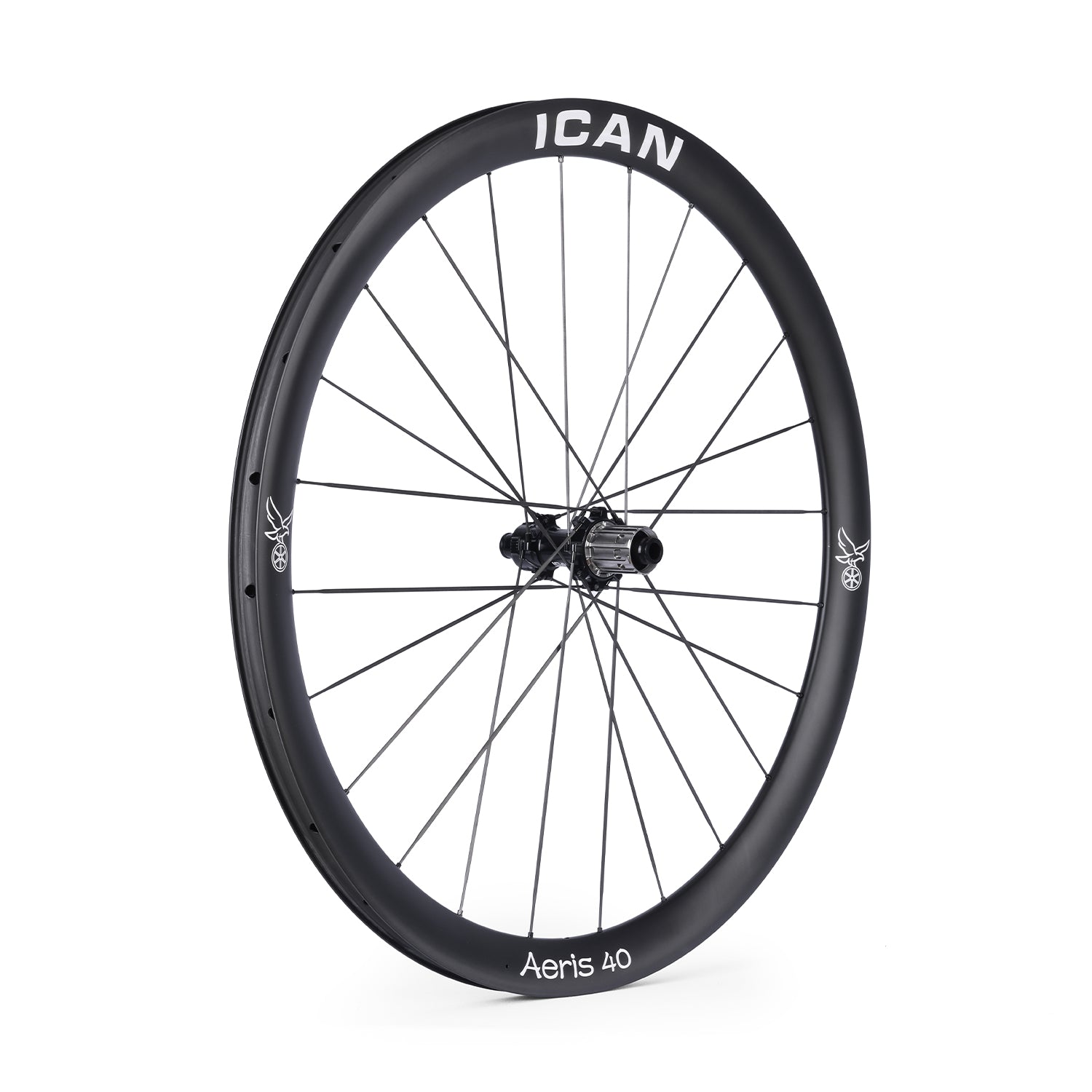 ICAN Aeris 40 disc carbone spoke wheelset 45T ratchet