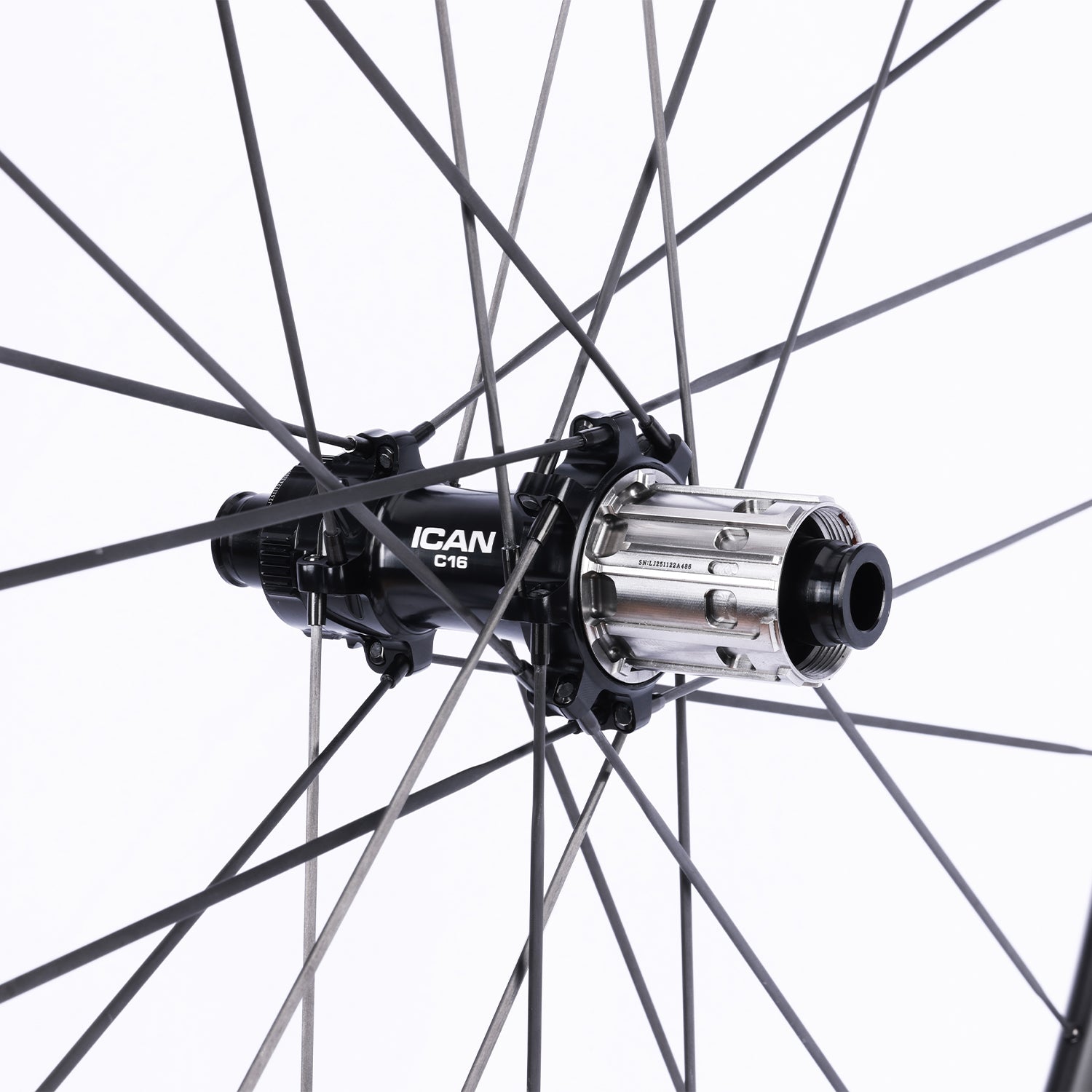 ICAN Aeris 40 disc carbone spoke wheelset 45T ratchet