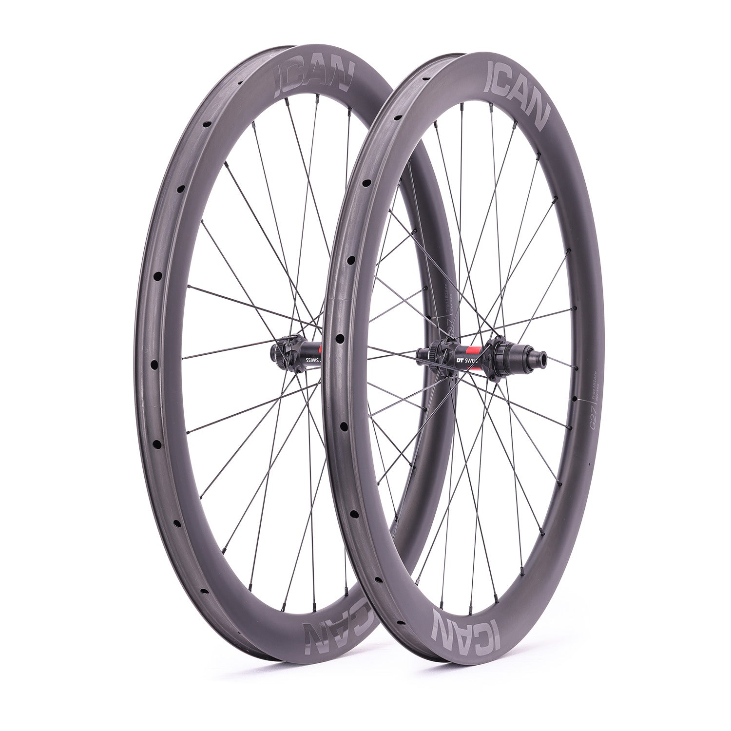 ICAN G27 SL gravel wheels with 45T ratchet system DT Swiss hubs