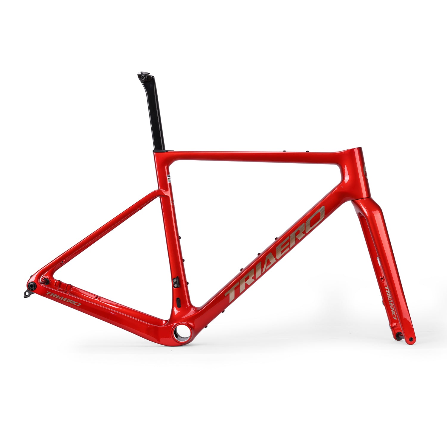 ICAN Graro UCI gravel bike frame without bolts 0mm offset seat post