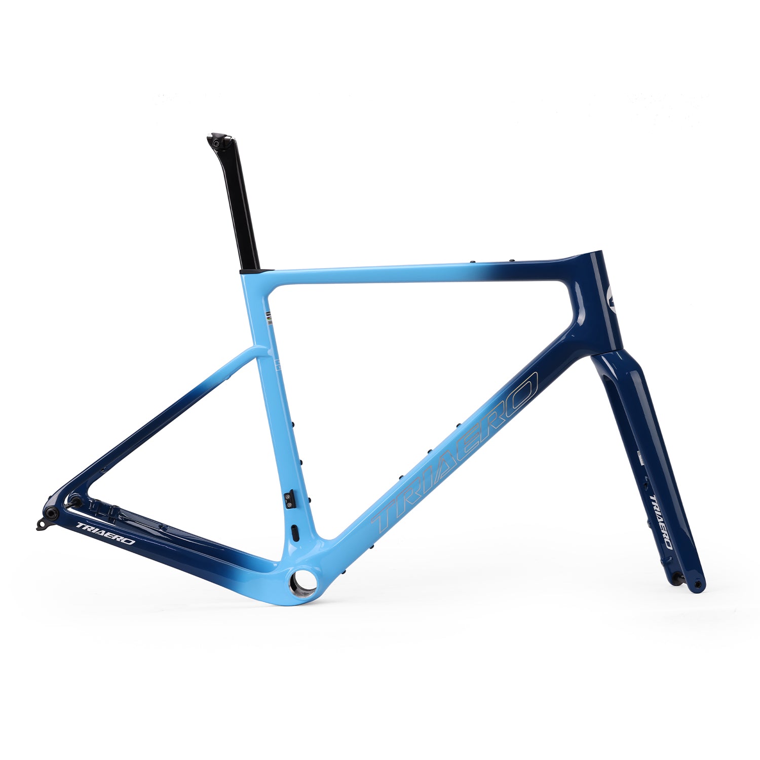 ICAN Graro UCI gravel bike frame without bolts 0mm offset seat post